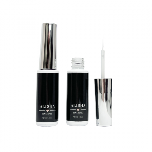 Line Nail Negro-Esmalte semipermanente pincel fino para hacer francesa-12ml - Imagen 3