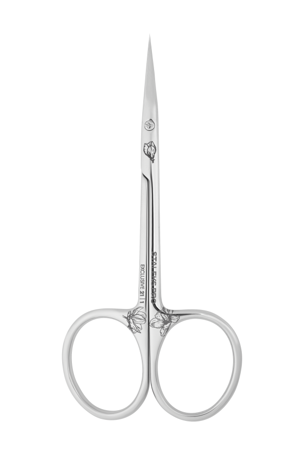 TIJERAS PARA CUTICULAS PROFESIONALES STALEKS EXCLUSIVE 21/1 tijera alargada, punta doblada, tamaño M